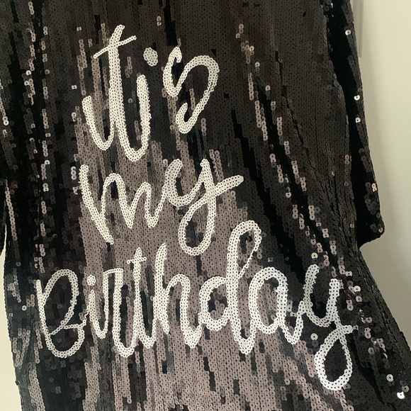 Fashion Nova Embellished It’s My Birthday Sequin Shirt Dres - Picture 9 of 16